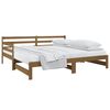 vidaXL Lit coulissant sans matelas marron miel 2x(80x200)cm