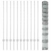 vidaXL Cl&ocirc;ture avec poteau Argent&eacute; 1,2 x 25 m Acier