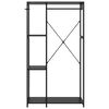 vidaXL Garde-robe Noir 90x40x167 cm M&eacute;tal et agglom&eacute;r&eacute;