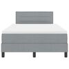 vidaXL Lit &agrave; ressorts avec matelas Gris clair 120 x 190 cm tissu