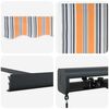 vidaXL Auvent R&eacute;tractable Multicolore 350 x 250 cm Tissu et M&eacute;tal