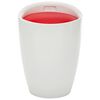 vidaXL Tabouret de rangement Blanc et rouge Similicuir