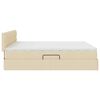 vidaXL Lit avec rangement et matelas avec matelas Cr&egrave;me 160 x 200 cm