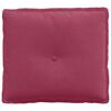 vidaXL Coussin de Dos Bordeaux 50 x 45 cm Tissu en velours c&ocirc;tel&eacute;