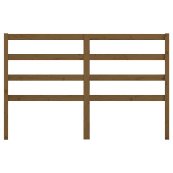 vidaXL T&ecirc;te de lit Marron miel 126x4x100 cm Bois massif de pin