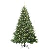 vidaXL Sapin de No&euml;l artificiel avec 300 LED Vert 210 cm PE et PVC
