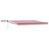 vidaXL Auvent r&eacute;tractable &eacute;lectrique Rouge, Blanc, Anthracite 5 x 3 m