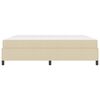 vidaXL Lit &agrave; ressorts avec matelas Cr&egrave;me 200 x 200 cm tissu