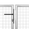 vidaXL Portail de jardin en acier 500 x 75 cm argent&eacute;