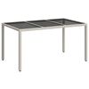 vidaXL Table de Jardin Blanc 150 x 90 x 75 cm polyrotin
