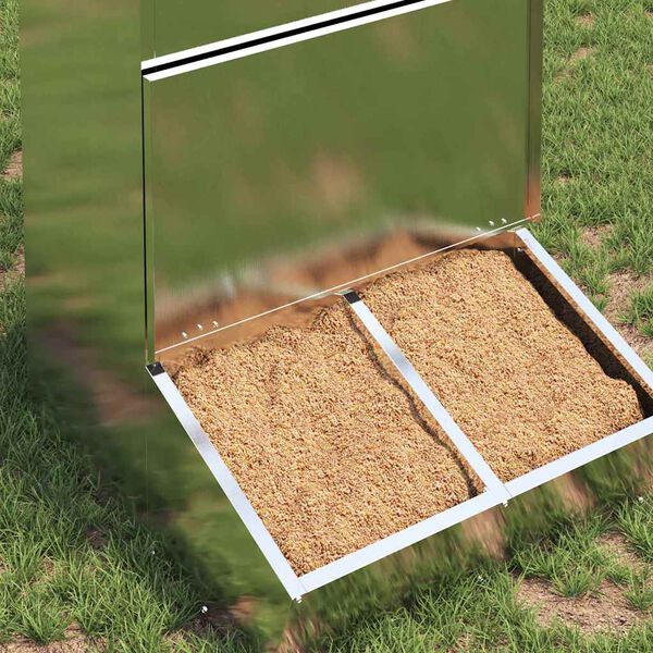vidaXL Distributeur de porcs Argent 55 x 51 x 91,5 cm Acier galvanis&eacute;
