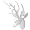 vidaXL D&eacute;coration murale de t&ecirc;te de cerf Aluminium Argent&eacute; 62 cm