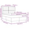 vidaXL Lit &agrave; ressorts avec matelas Marron fonc&eacute; 140 x 190 cm tissu