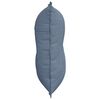 vidaXL Coussin de Dos Bleu 80 x 50 cm Tissu en velours c&ocirc;tel&eacute;