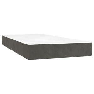 vidaXL Matelas de lit &agrave; ressorts ensach&eacute;s fermet&eacute; moyenne Gris fonc&eacute; 80x200x20 cm