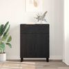 vidaXL Buffet Ch&ecirc;ne noir 69,5 x 34 x 90 cm Bois d'ing&eacute;nierie