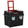 vidaXL Chariot &agrave; bo&icirc;te &agrave; outils Noir et rouge Polypropyl&egrave;ne
