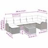 vidaXL Ensemble de canap&eacute; de jardin 8 pcs Beige Poly rotin