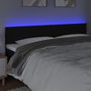 vidaXL T&ecirc;te de lit &agrave; LED Noir 200x5x78/88 cm Tissu