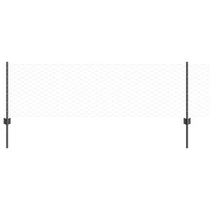 vidaXL Cl&ocirc;ture hexagonale avec poteau 25 x 0,6 m Gris Maille