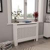 vidaXL Cache-radiateurs 2 pcs Blanc 112x19x81,5 cm MDF