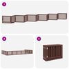 vidaXL Barri&egrave;re pour chien porte pliable 12 panneaux bois de peuplier