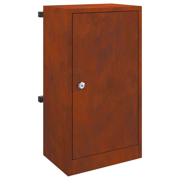 vidaXL bo&icirc;te aux lettres Rouill&eacute; 30 x 20 x 55 cm Acier patin&eacute;