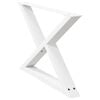 vidaXL Pieds de table basse 2 pi&egrave;ces Blanc 70 x (42-43,3) cm Acier