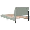 vidaXL Cadre de lit sans matelas gris clair 100x200 cm velours