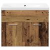 vidaXL Ensemble de mobilier de salle de bain 3 pcs Bois Ancien