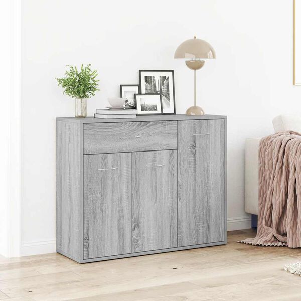 vidaXL Buffet Sonoma gris 88x30x70 cm Bois d'ing&eacute;nierie