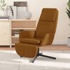 vidaXL Chaise de relaxation avec repose-pied Marron Velours