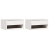 vidaXL Table de chevet 2 pc Blanc 50 x 32,5 x 24 cm Bois massif en pin
