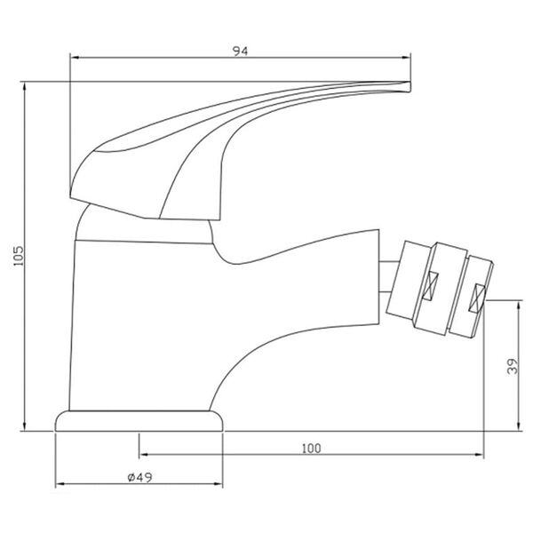SCH&Uuml;TTE Mitigeur de bidet ATHOS PLUS chrome