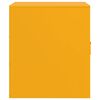 vidaXL Table de chevet jaune moutarde 34,5x39x44 cm acier