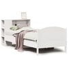 vidaXL Lit biblioth&egrave;que sans matelas blanc 90x200cm bois de pin massif