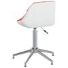 vidaXL Chaise de bureau pivotante Rouge et blanc Similicuir