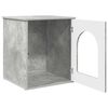 vidaXL Maison pour chat B&eacute;ton 53 x 52 x 62 cm Bois d'ing&eacute;nierie