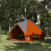 vidaXL Tente tipi avec toit Gris et orange 490 x 410 x 210 cm