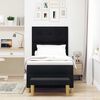 vidaXL Lit &agrave; ressorts avec matelas Noir 90 x 200 cm tissu