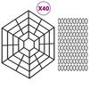 vidaXL Protection d'&eacute;tang 40 pcs Noir Polypropyl&egrave;ne