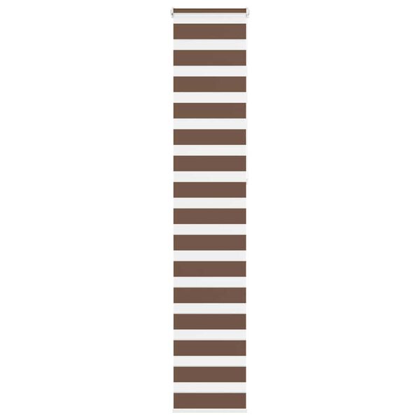vidaXL Store z&egrave;bre marron 45x230 cm largeur du tissu 40,9 cm polyester