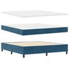 vidaXL Lit &agrave; ressorts avec matelas Bleu fonc&eacute; 180 x 200 cm tissu