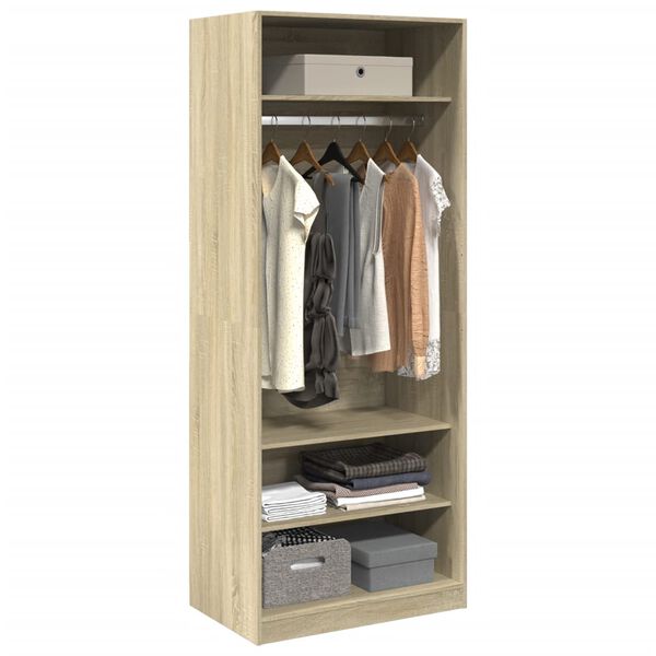 vidaXL Garde-robe ch&ecirc;ne sonoma 80x50x200 cm bois d'ing&eacute;nierie