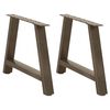 vidaXL Pieds de table basse en forme de A, 2 pi&egrave;ces, 60 x (42-43) cm, acier
