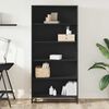 vidaXL Biblioth&egrave;que noir 80,5x35x170,5 cm bois d'ing&eacute;nierie