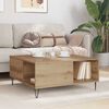 vidaXL Table basse Ch&ecirc;ne artisanal 80 x 80 x 36,5 cm Bois d'ing&eacute;nierie