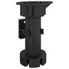 vidaXL Pieds de meuble R&eacute;glable 12 pcs Noir 46 x 46 x 128 mm PP