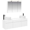 vidaXL Ensemble d'armoire de salle de bain 4 pcs Blanc