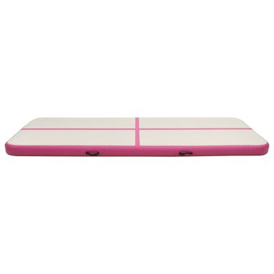 vidaXL Tapis gonflable de gymnastique avec pompe 500x100x15cm PVC Rose